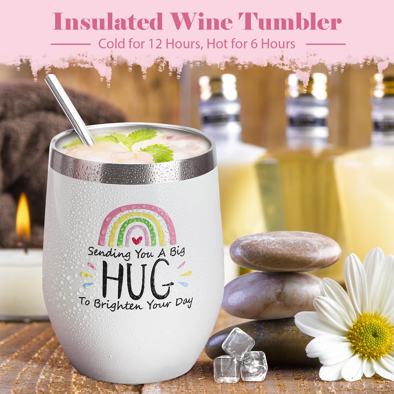 Self Care Gift Box for Women - Birthday Pamper Set with Pocket Hug Token, Bath Gifts & Get Well Soon Hamper | Thoughtful Bestie Gifts for Her, Best Friend & Loved Ones | Perfect for Birthdays, Get Well Wishes, Long Distance Hugs & Just Because Surprises