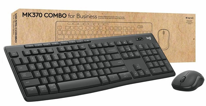 Logitech MK370 Wireless Keyboard and Mouse Combo for Business - Multi-OS Compatible, Silent Click Technology - Perfect for Office, Home & Remote Work