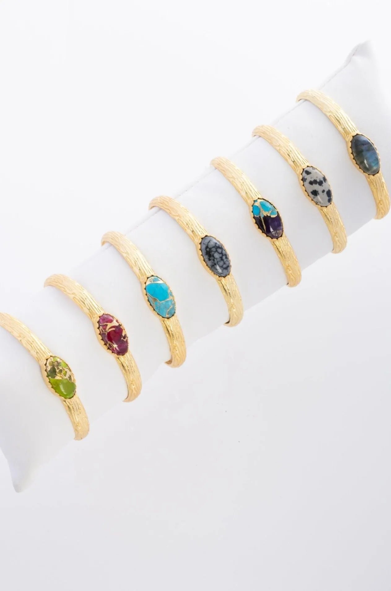 Exquisite Gemstone Cuff Bracelet for Women - Handmade Boho Jewelry with Natural Stones - Perfect for Weddings, Parties & Everyday Wear