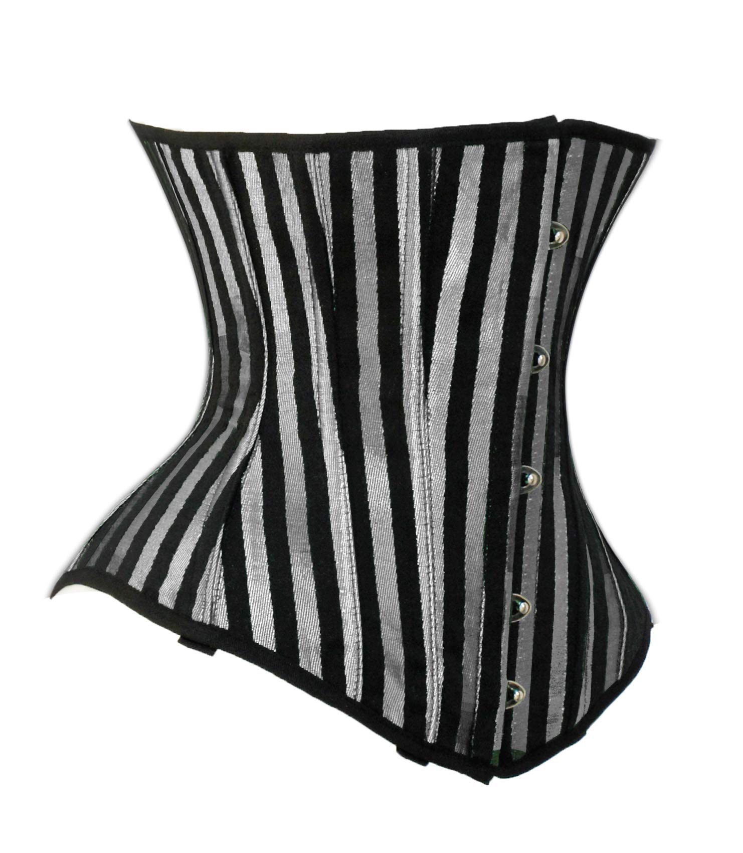 Luvsecretlingerie Heavy Duty 26 Double Steel Boned Waist Training Corset - Brocade Stripe Underbust Shapewear #9966-STR for Women, Plus Size Waist Cincher for Tummy Control, Victorian Steampunk Costume & Burlesque Outfits