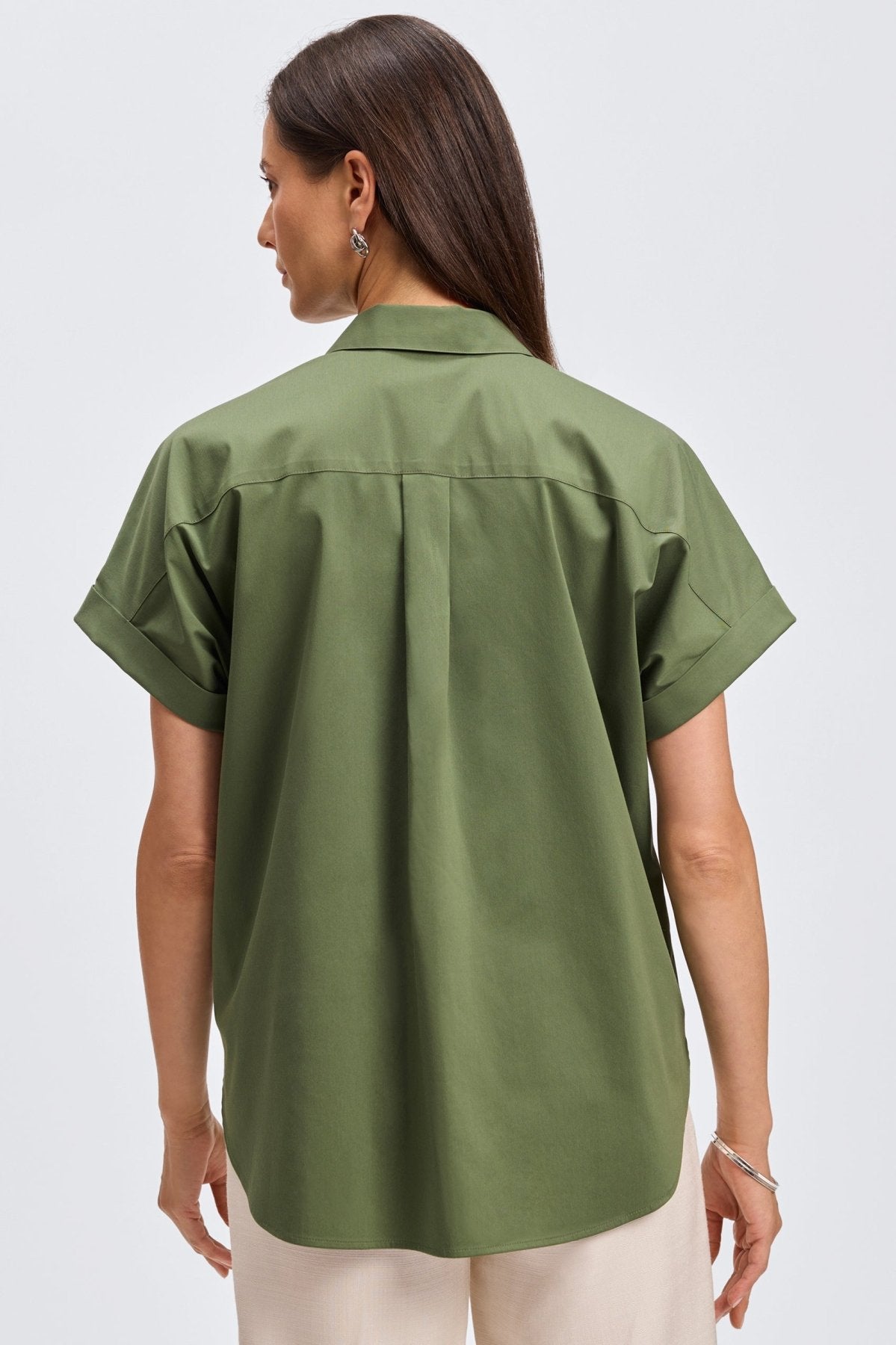 Abigail No Iron Stretch Short Sleeve Shirt - Wrinkle-Free Comfortable Blouse for Women | Perfect for Office, Travel & Casual Wear