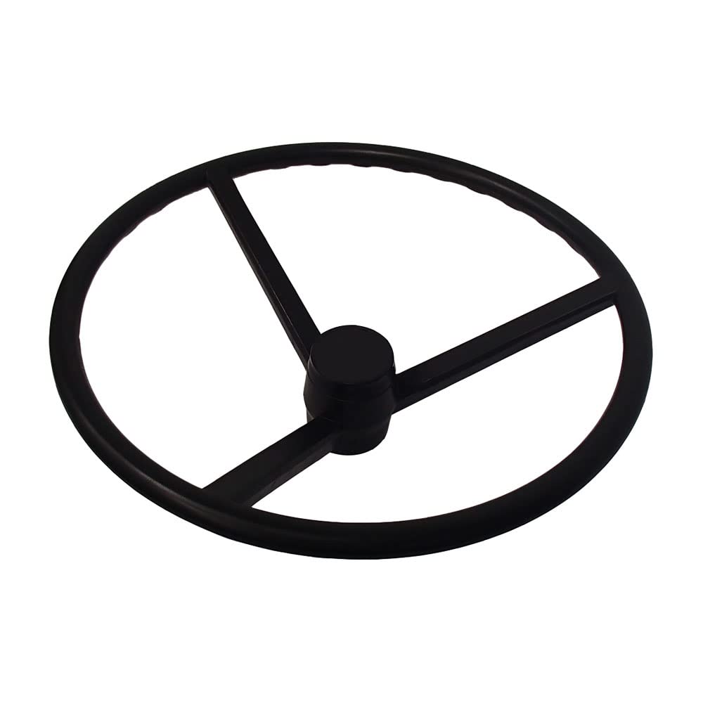 Stevens Lake Parts One New Steering Wheel with OEM Cap - Compatible with John Deere 1020 1030 1520 1530 2020 2030 2130 820 830 Models - Replacement for AL28457 - Perfect for Tractor Repair and Farm Equipment Maintenance