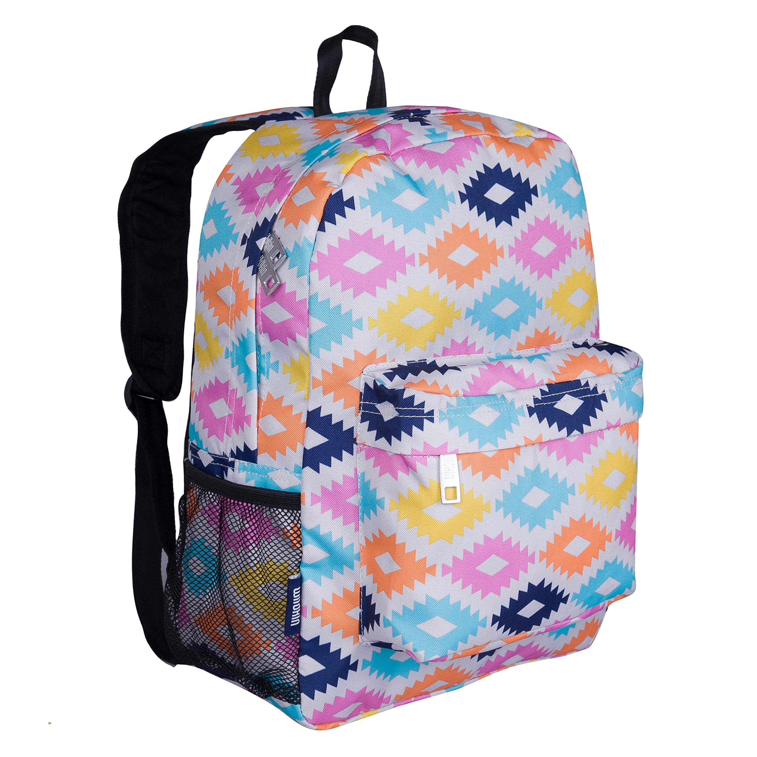 Wildkin 16-inch Kids Backpack for School - Durable Padded Backpack with Spacious Compartments for Boys & Girls - Aztec Print Design - Perfect for Elementary Students, Day Trips & Travel Accessories
