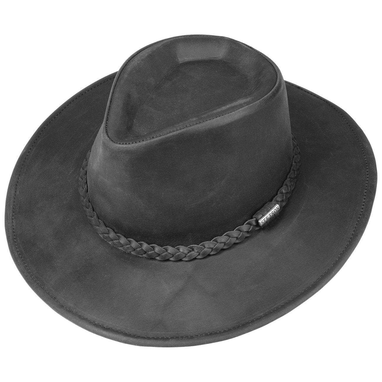 Stetson Buffalo Leather Western Hat for Men & Women – Durable & Stylish Cowboy Hat for Rodeo, Ranch, and Outdoor Adventures