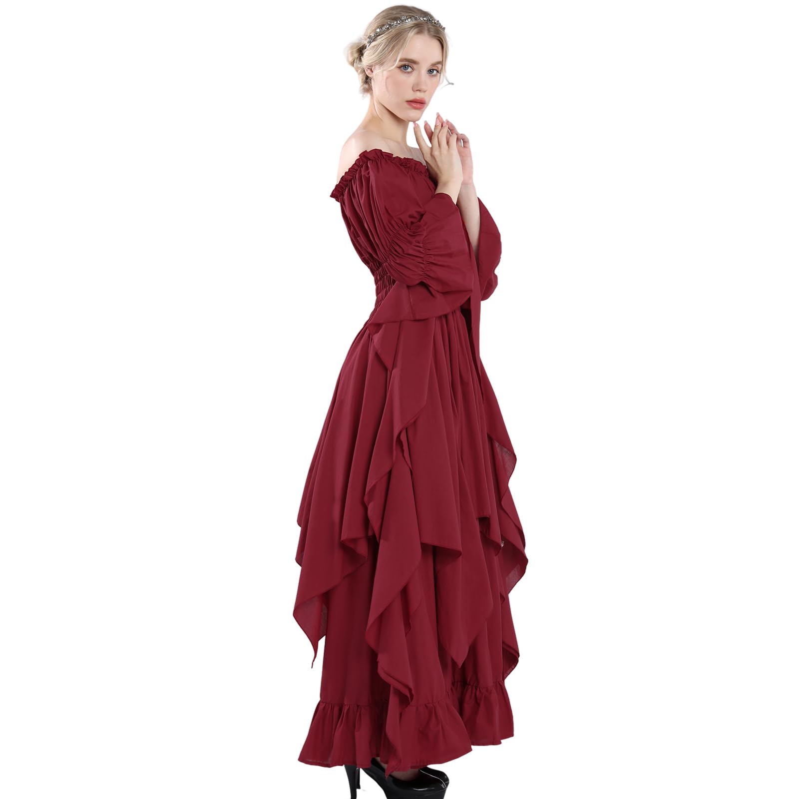 Victorian Renaissance Gothic Witch Dress for Women - Elegant Medieval Wedding Costume | Perfect for Halloween, Cosplay, and Themed Parties