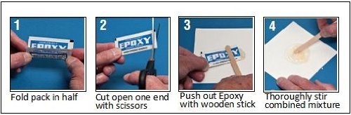 Blue General Purpose Slow-Setting Epoxy (2-Hour Cure) - 25-Pack (#04005) for Strong Metal, Wood & Plastic Bonds - DIY Repairs, Crafts & Household Fixes