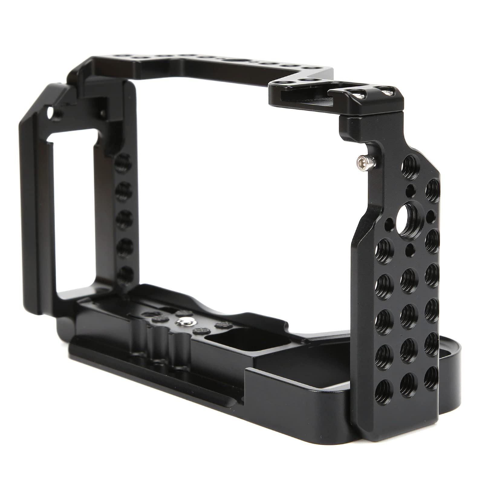 Durable Aluminum Alloy Black SLR Camera Rabbit Cage - Corrosion Resistant & Hollow Design with Hex Wrench for Sony A6600, Video Lights - Perfect for Photography, Videography & Studio Lighting