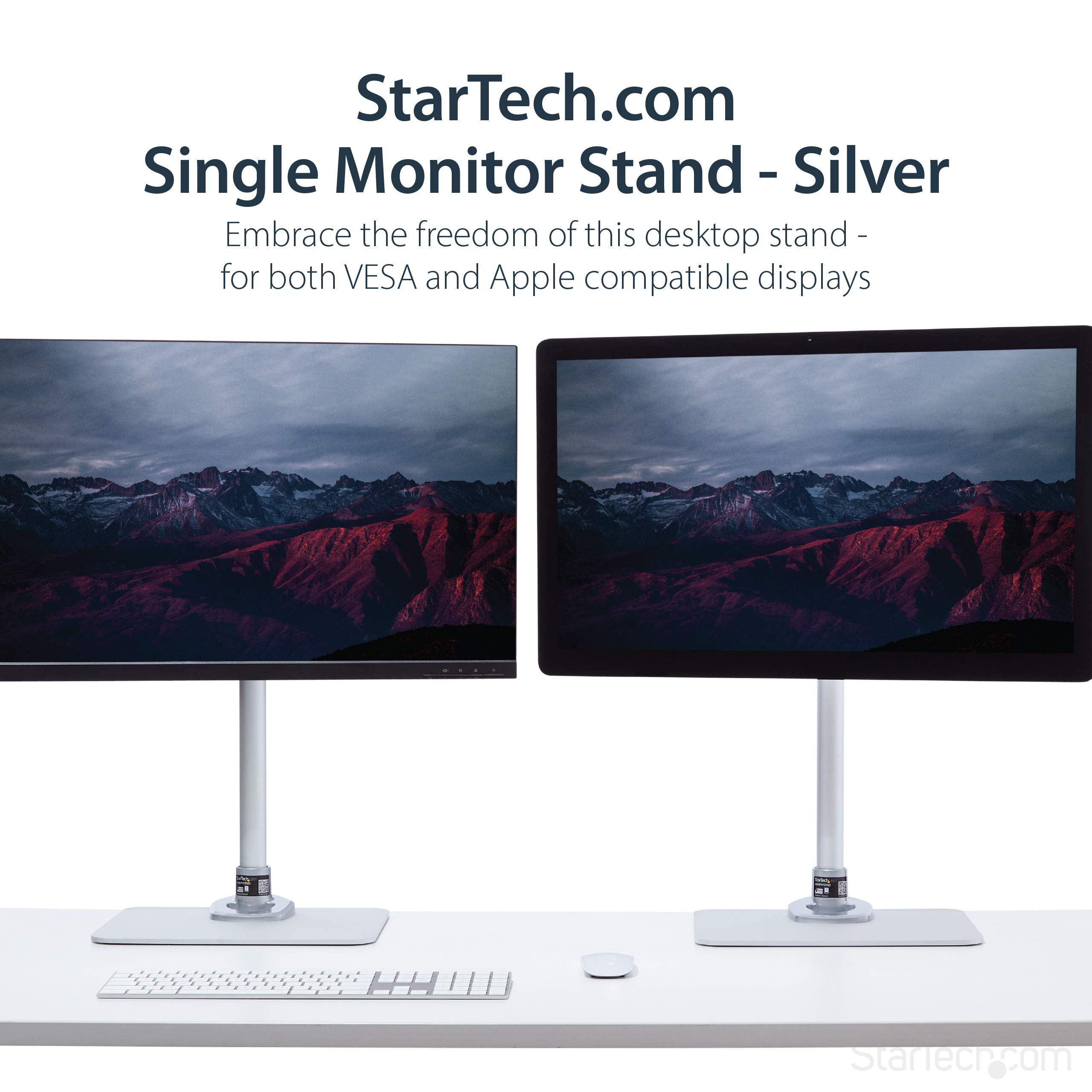StarTech.com Adjustable Single Monitor Stand - Heavy Duty VESA Mount for 12
