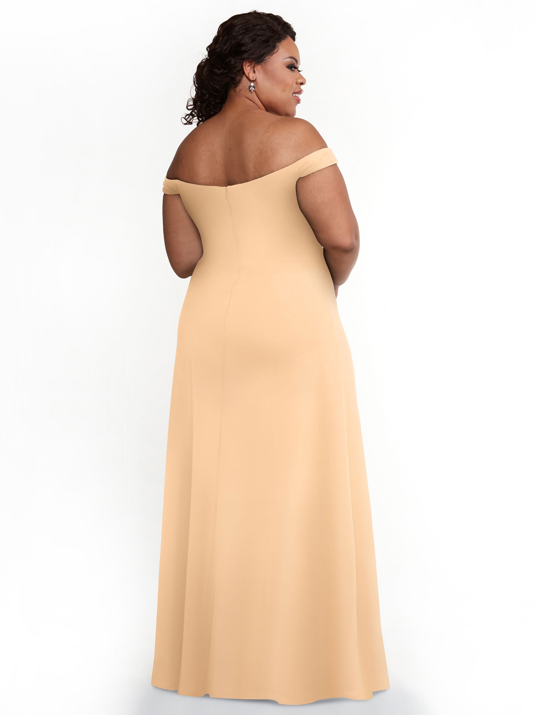 Elegant A-Line Double Knit Bridesmaid Dress with Off-the-Shoulder Straps - Perfect for Weddings, Formal Events & Special Occasions