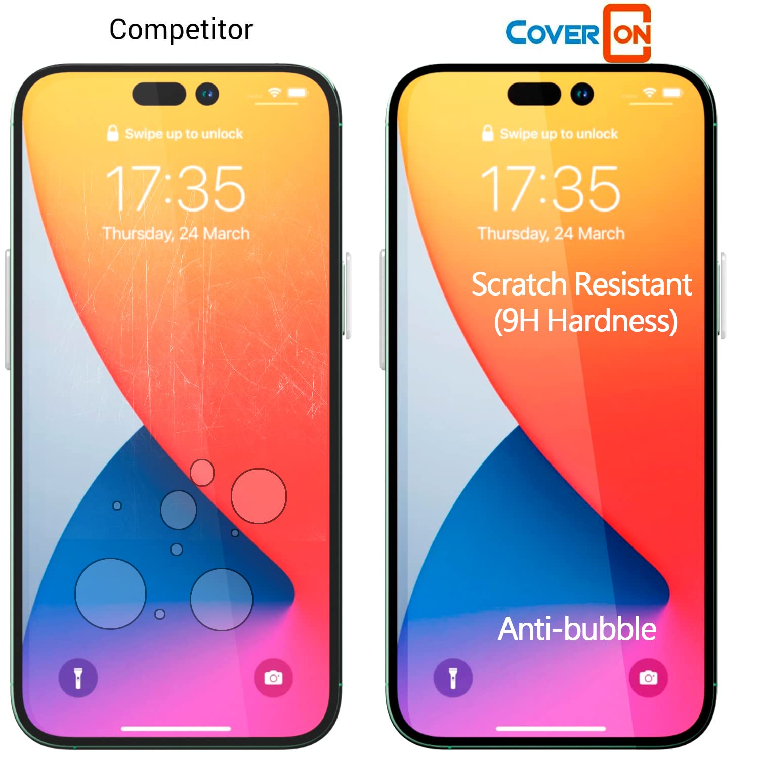 iPhone 14 Pro Max Screen Protector 3-Pack - 9H Hardness Tempered Glass for Shatterproof Protection | Case Friendly for Daily Use