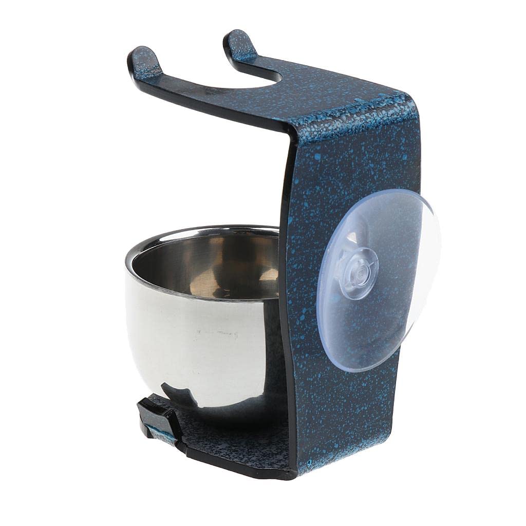 barenx Acrylic Stand Stainless Steel Shaving Soap Bowl - Premium Shaving Accessory for Men's Grooming Kit - Perfect for Wet Shaving, Beard Care & Travel