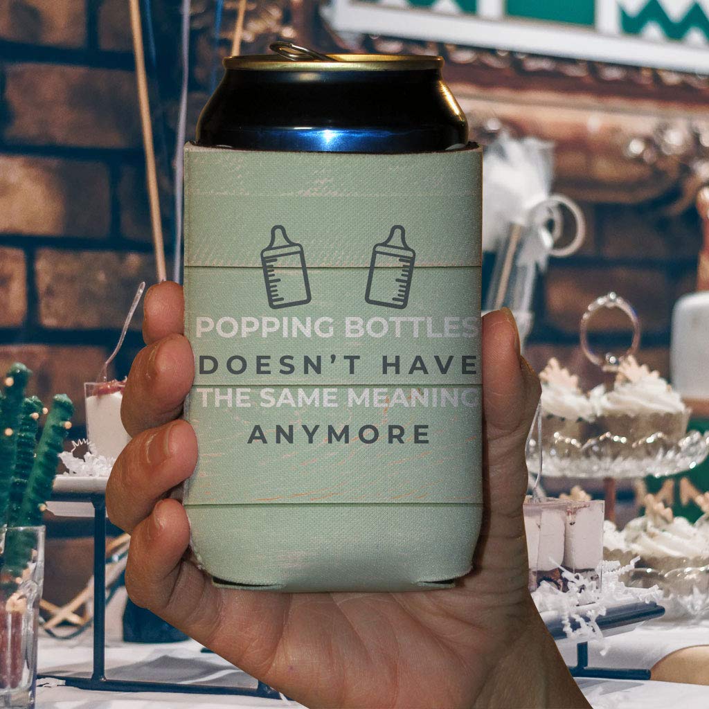 Custom Baby Shower Can Cooler - Personalized Mint Insulated Sleeve for Beer & Soda Cans - Perfect for Gender Reveals, Newborn Celebrations & Outdoor Parties