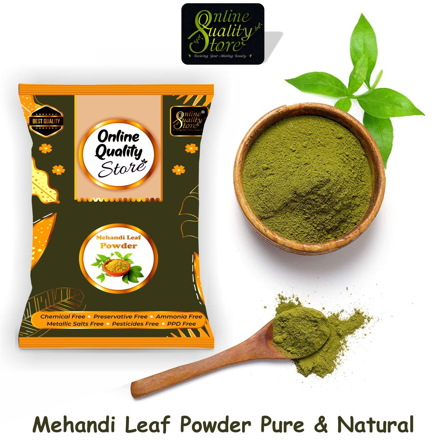 Natural Henna Powder for Hair Color | Lawsonia Inermis | Pure Mehndi Powder 480g | Ammonia-Free & Paraben-Free | Organic Hair Dye | Perfect for DIY Hair Coloring & Natural Hair Care at Home