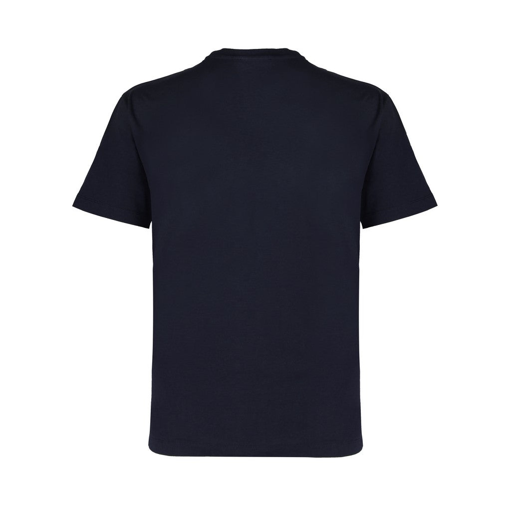Premium Corneliani Cotton Crew Neck T-Shirt for Men - Soft Navy Blue Casual Tee - Perfect for Everyday Wear, Office & Weekend Outfits
