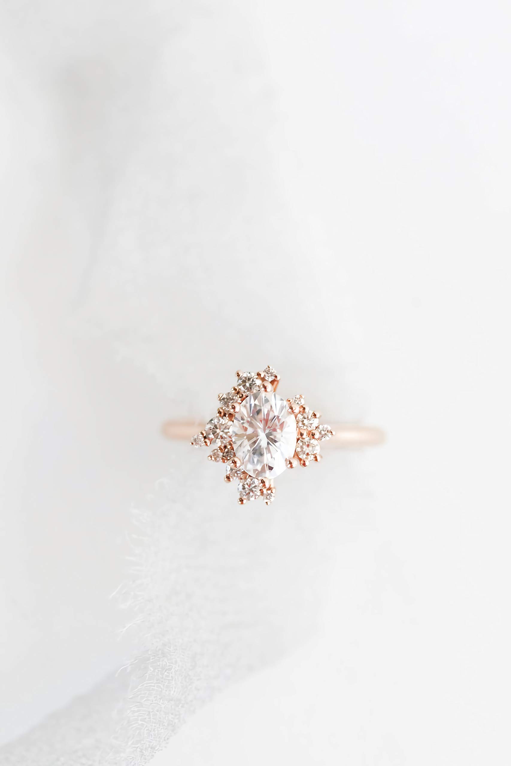 1 Carat (ctw) Moissanite Engagement Ring for Women - 10K 14K 18K Gold or Platinum Plated Silver, Personalized Wedding Band, Anniversary Gift, Bridal Jewelry (Perfect for Proposals, Weddings & Special Occasions)