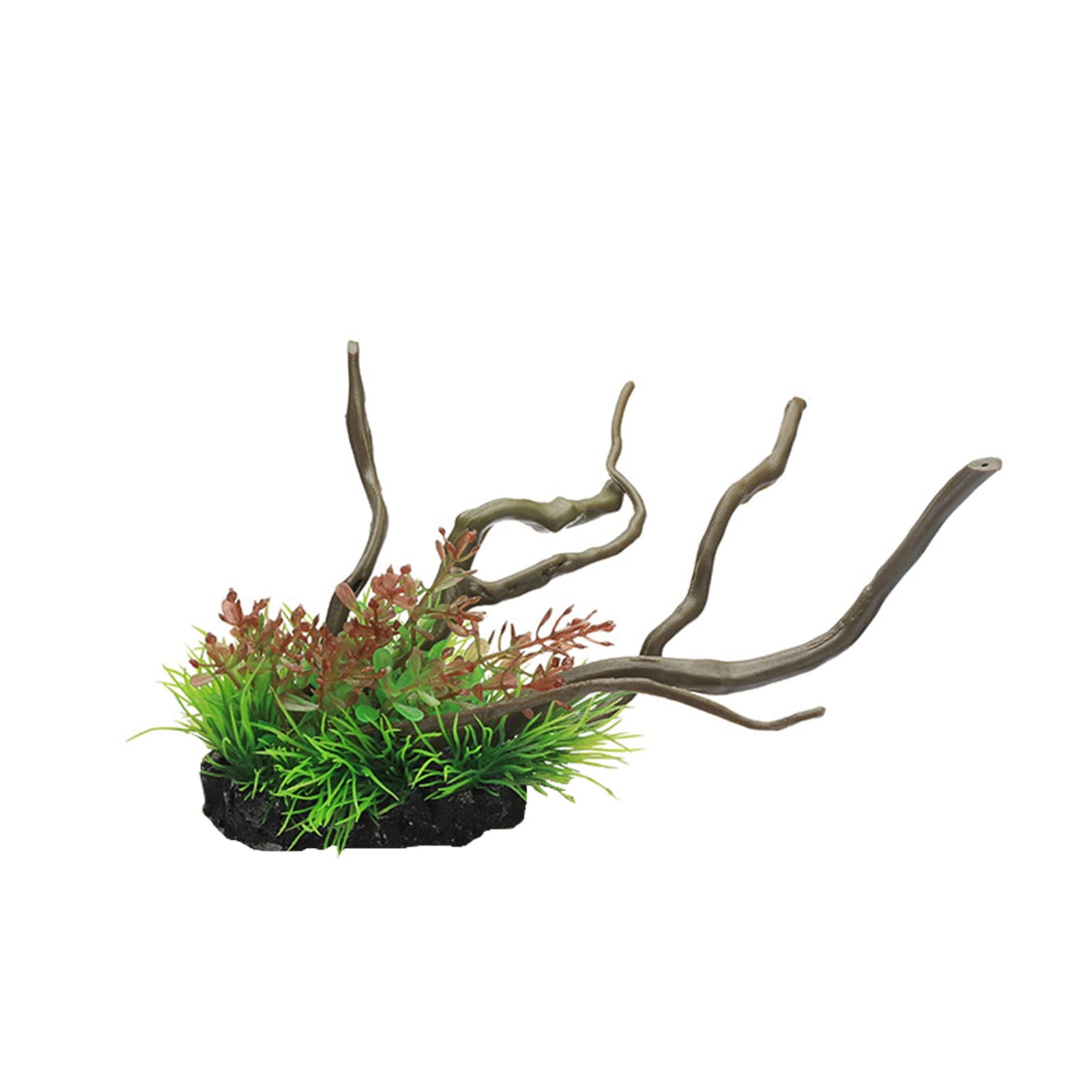 US Fish Tank Decorations - Safe Resin Fake Water Plants & Driftwood Tree Root for Aquarium Landscaping | Water Grass Ornaments for Freshwater & Saltwater Tanks | Perfect for Home, Office Aquarium Decoration