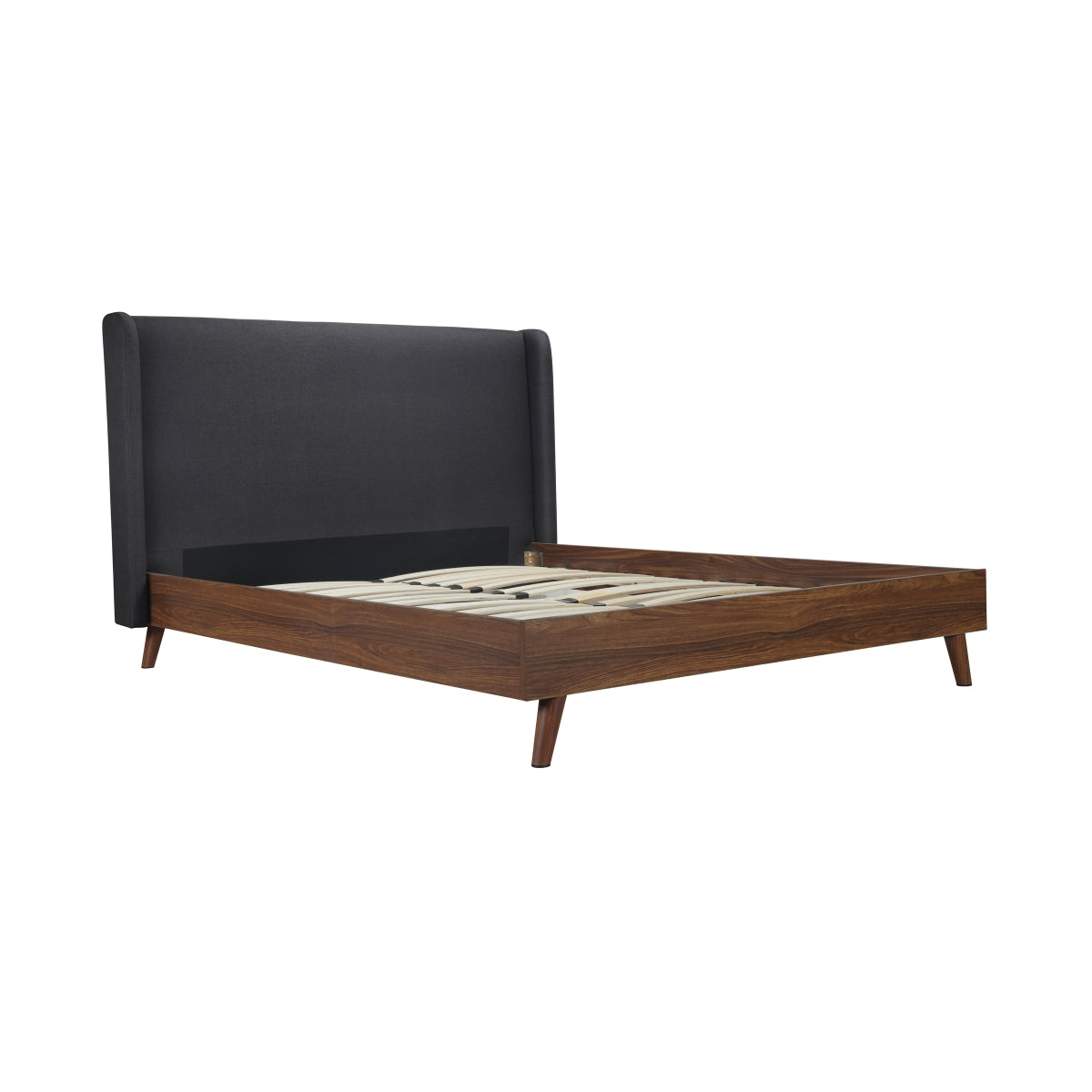 ElegantDreams Upholstered Platform Bed Frame with Headboard - Queen Size Modern Bedroom Furniture for Small Spaces, Apartment & Guest Room