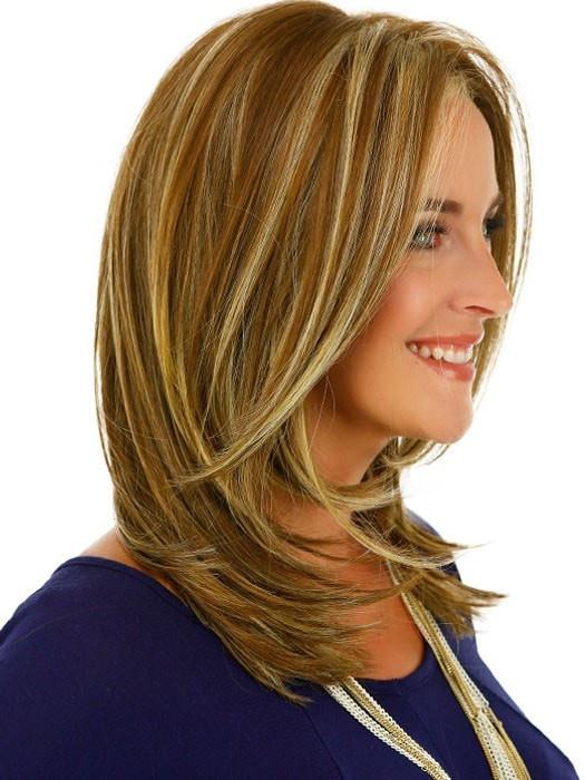 Drew Synthetic Lace Front Wig with Mono Top - Natural Looking Human Hair Wig for Women | Perfect for Cosplay, Daily Wear & Special Occasions