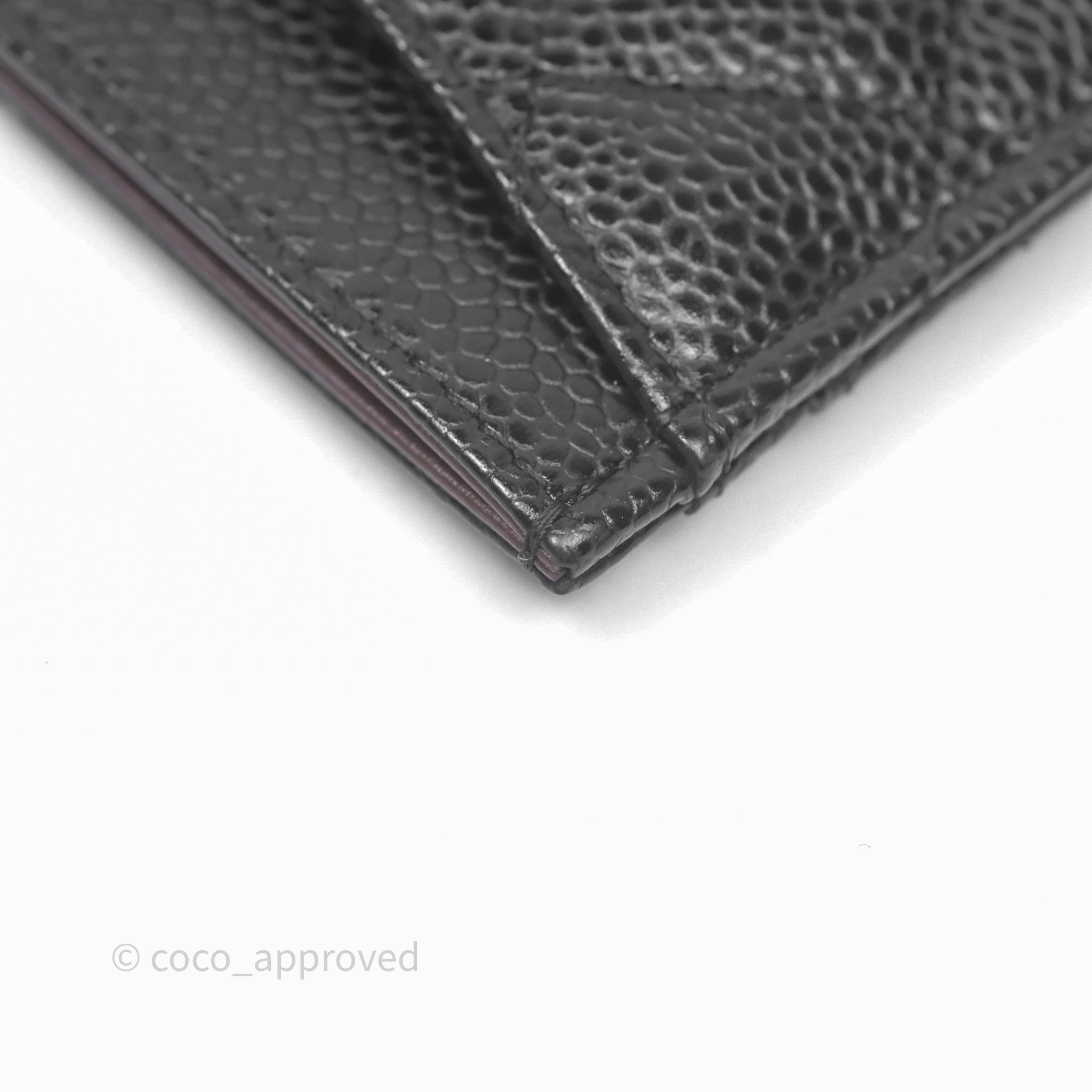 Chanel Classic Flat Card Holder in Black Caviar Leather with Gold Hardware - Luxury Wallet for Women, Perfect for Everyday Use & Gift Giving