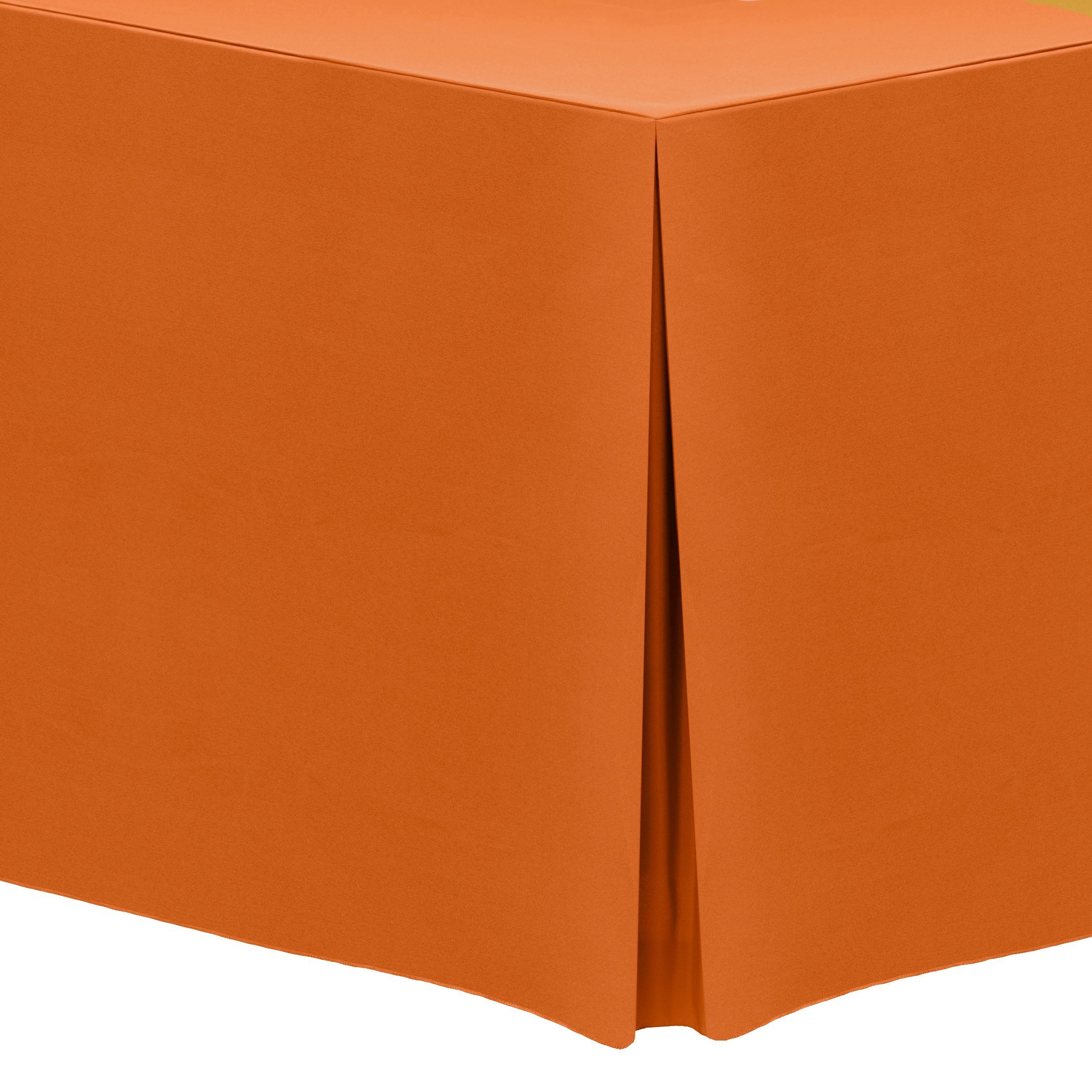 Premium 8 ft. Polyester Fitted Tablecloth - Fits 18 x 96-Inch Banquet & Folding Rectangular Tables (36