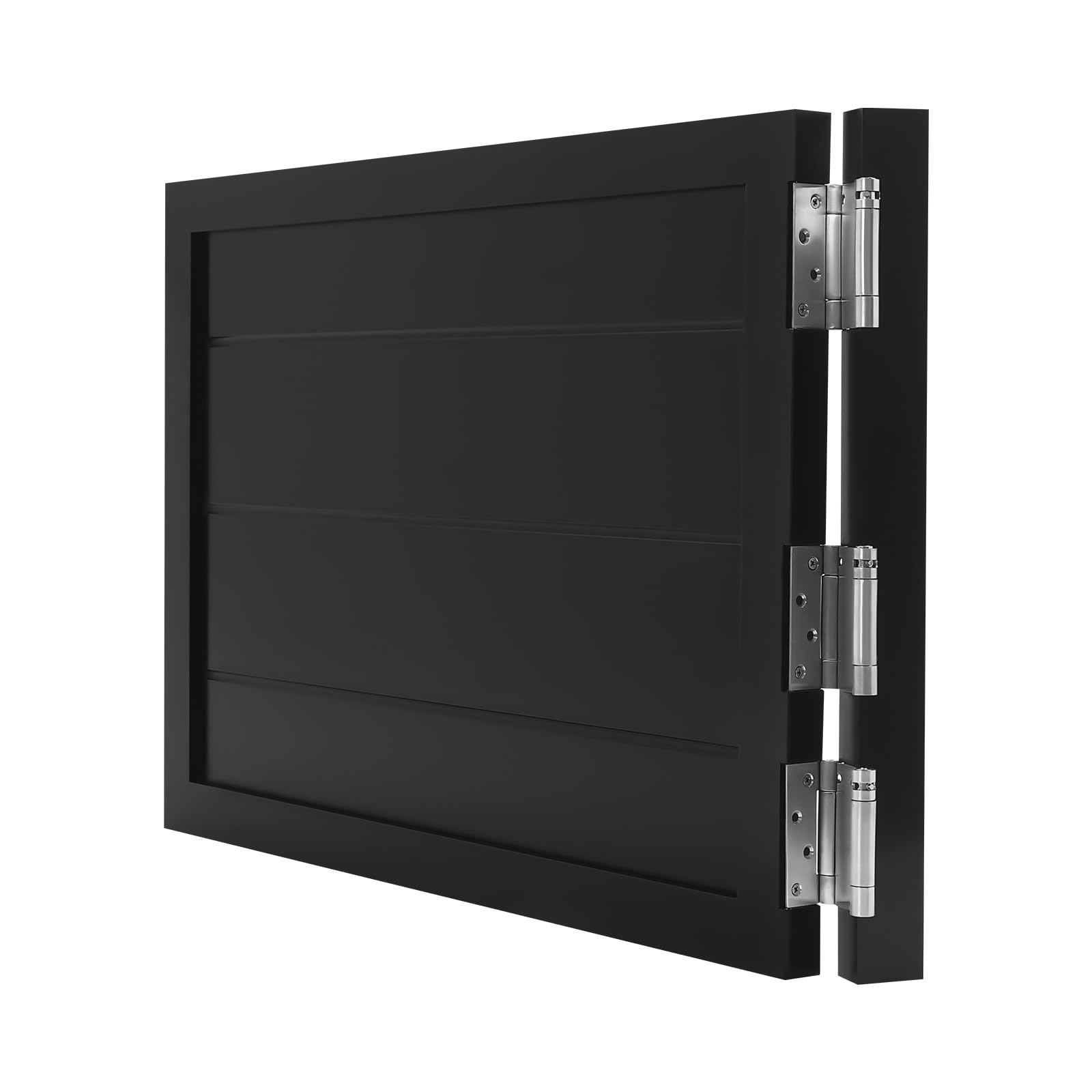 Solid Wood Cafe Swinging Door - 35.4x23.6 Inch Black Saloon Style Half Waist Door with Automatic Closing Mechanism | Perfect for Kitchen, Bar, Porch, Entrance & Counter Use
