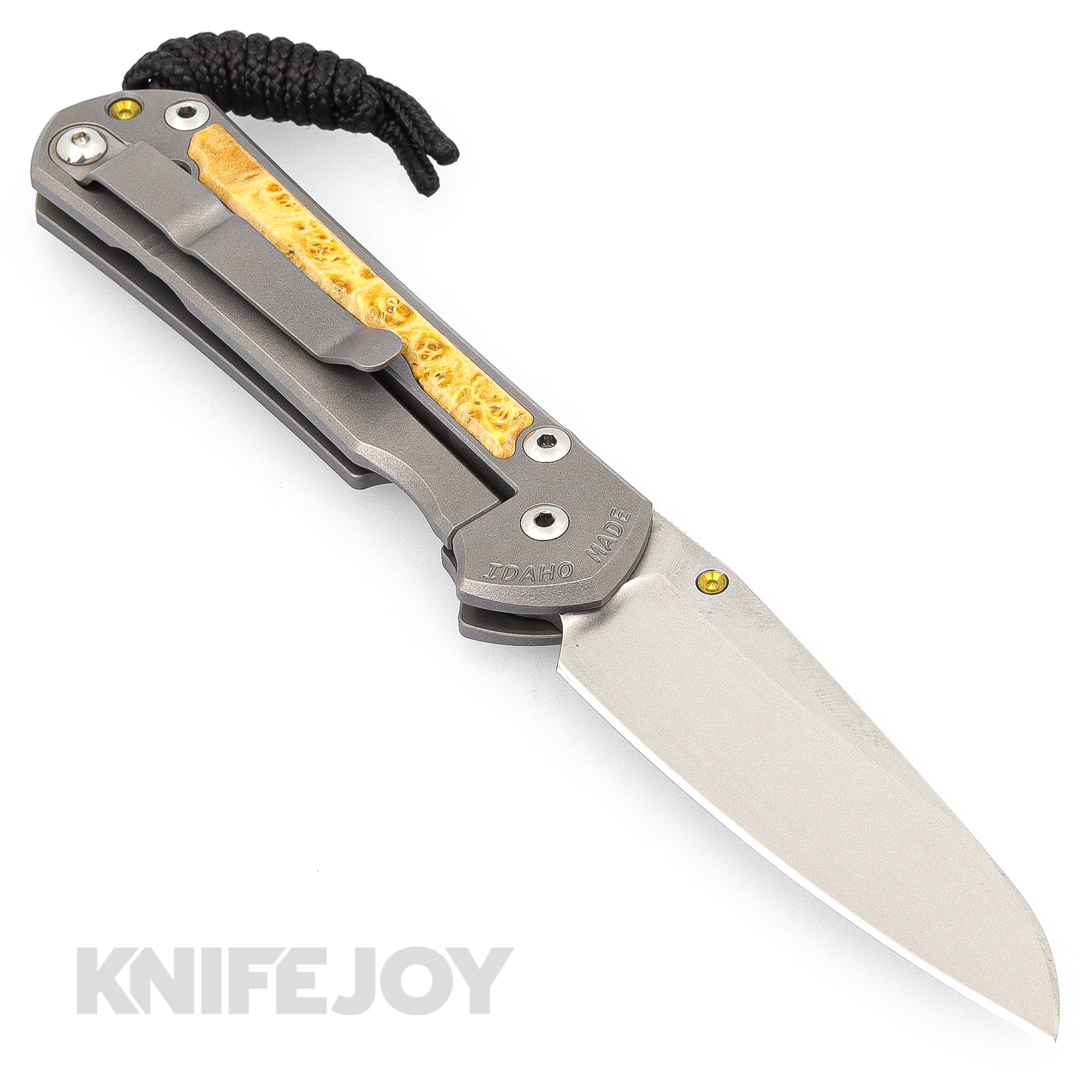 Chris Reeve Small Sebenza 31 Folding Knife - Insingo Plain Blade, Box Elder Wood Inlay Handle - EDC Pocket Knife for Camping, Hiking & Outdoor Adventures