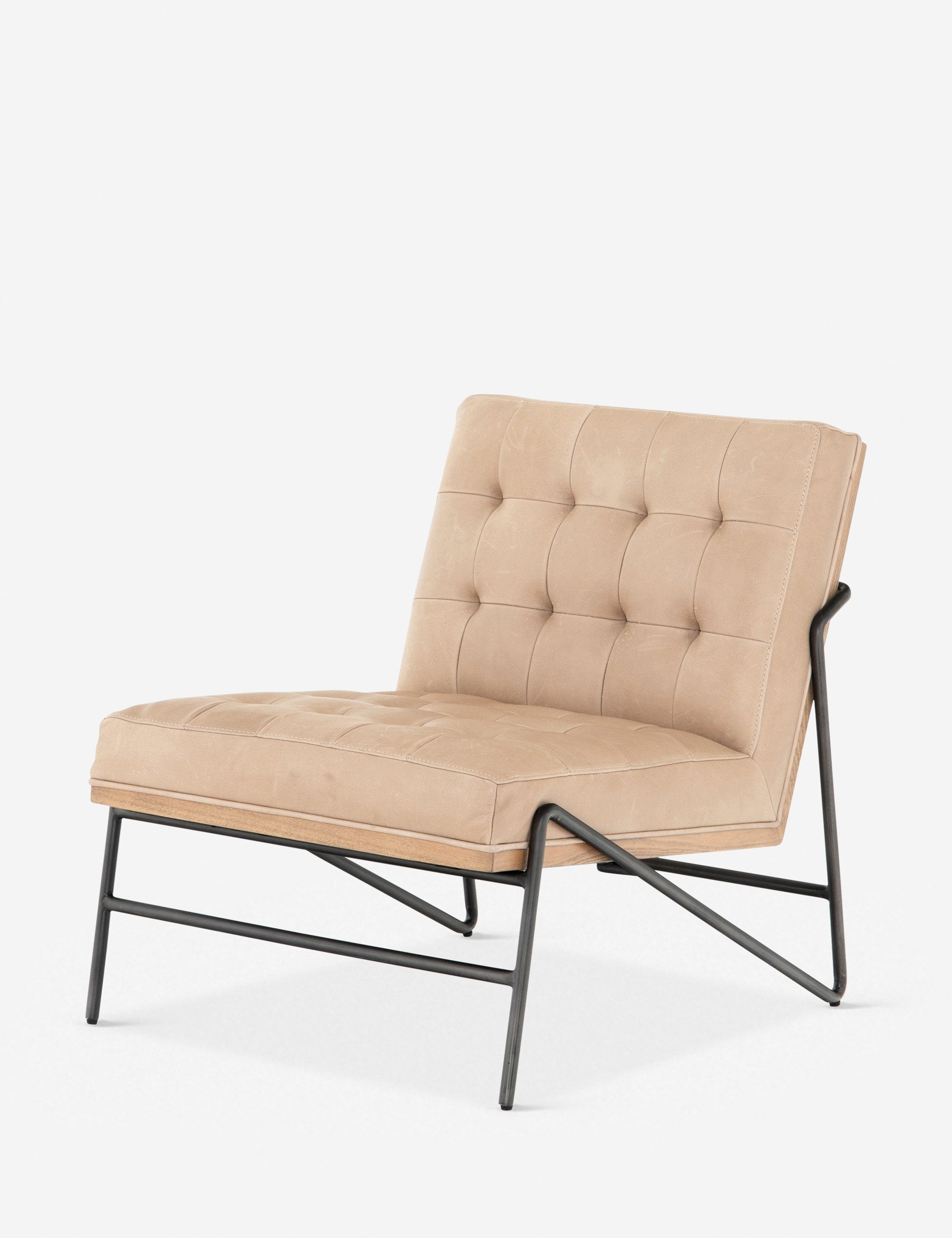 Anouk Accent Chair - Modern Mid-Century Upholstered Armchair with Wooden Legs for Living Room, Bedroom & Office - Comfortable Lounge Chair for Reading, Relaxing & Working