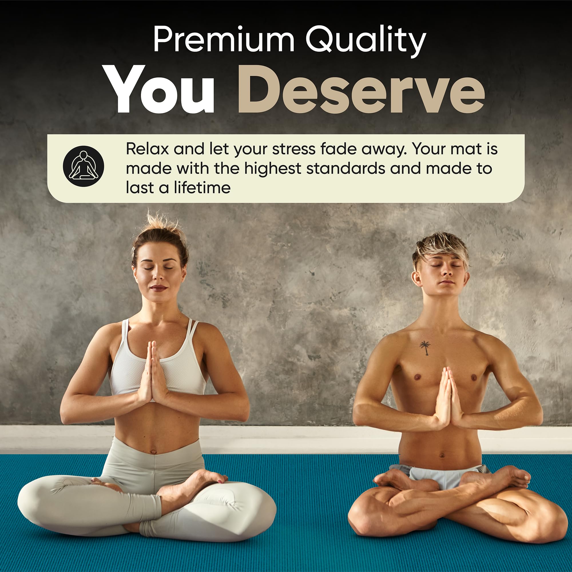 Premium Extra Large Non-Slip Yoga Mat 9'x6'x8mm - Ultra Thick Comfortable Exercise Mat for Home Workouts, Stretching & Cardio - Perfect for Barefoot Training on Hardwood, Tile & Gym Floors