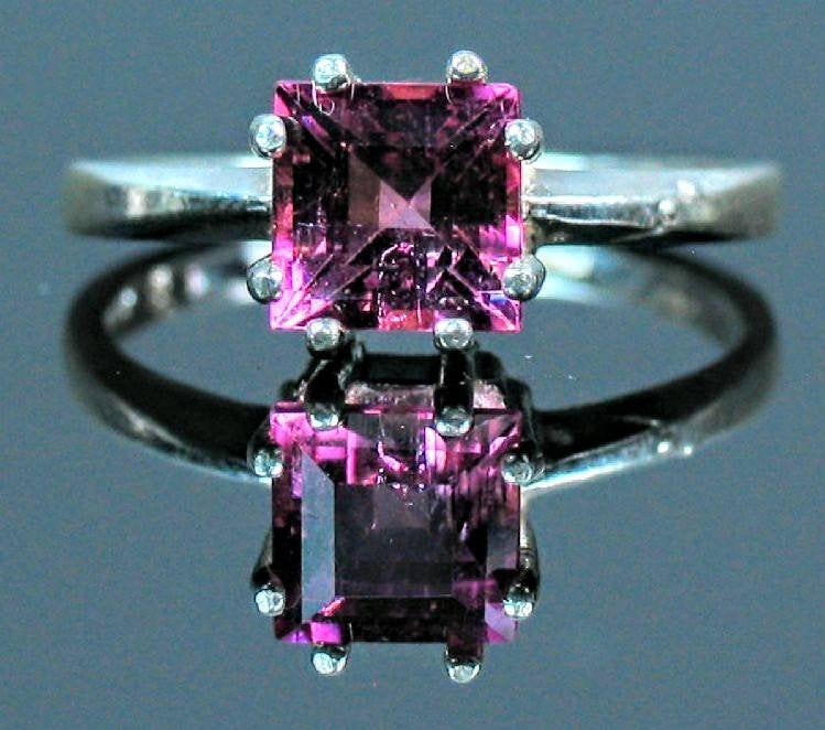 14K Solid Gold Pink Tourmaline Ring - Sterling Silver/Yellow/White/Rose Gold Options - Handmade Custom Jewelry Size 7 - Perfect for Engagement, Anniversary & Special Occasion Gifts