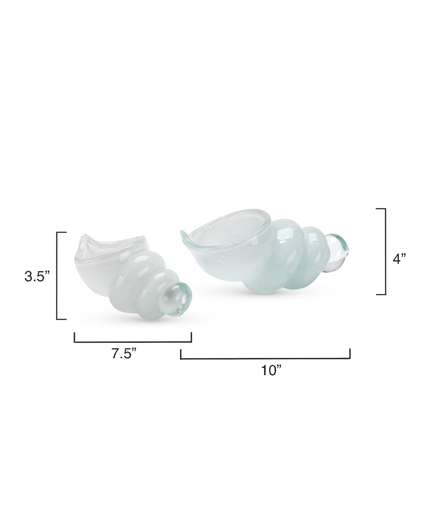 Ariel Shells (Set of 2) - White Seashell Decor for Beach Themed Home, Bathroom, or Wedding Decorations