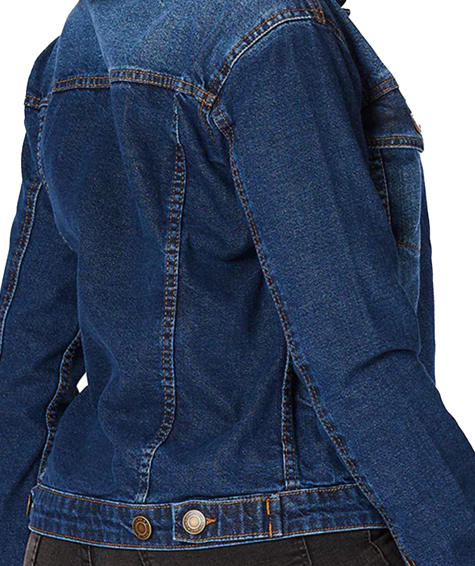 Women's Denim Jacket - Long Sleeve Button Down Jean Jacket in Regular & Oversized Fit with Adjustable Waist | Casual Outerwear for Everyday Wear, Street Style & Layering