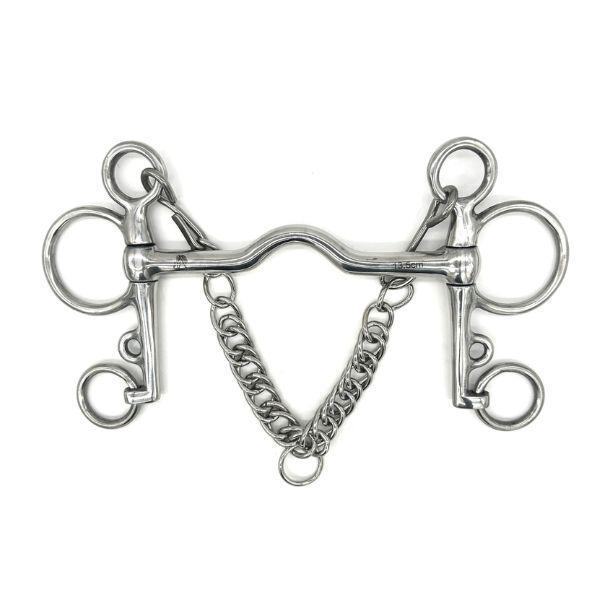 Jake Adams Low Port Pelham Bit - English Horse Riding Bit for Dressage & Jumping - Perfect for Training & Show Events