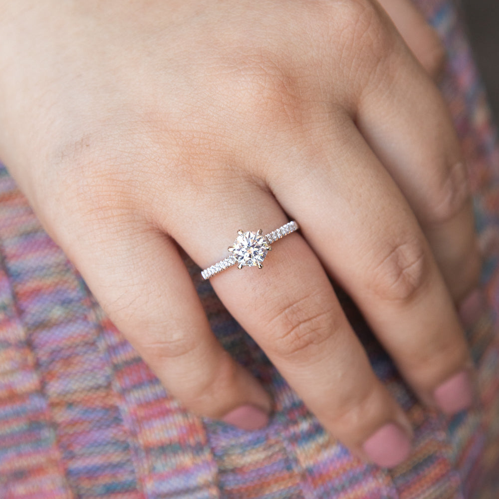18ct White Gold 1.10 Carat Solitaire Engagement Ring with 1.00 Carat GIA Certified Diamond Center Stone - Perfect for Proposals, Anniversaries & Special Occasions