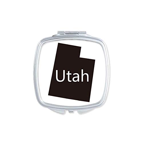 DIYthinker Utah USA Map Mirror - Portable Compact Double-Sided Glass Makeup Mirror for Travel, Home Vanity & Handbag (2.5