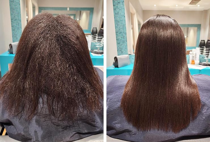 24K Gold Brazilian Keratin Hair Treatment with Collagen & Argan Oil - 4oz (118ml) for Thick & Coarse Hair - Lasts 5 Months with 2 Applications - Salon-Quality Smoothing & Frizz Control - Perfect for Damaged Hair Repair & Daily Styling