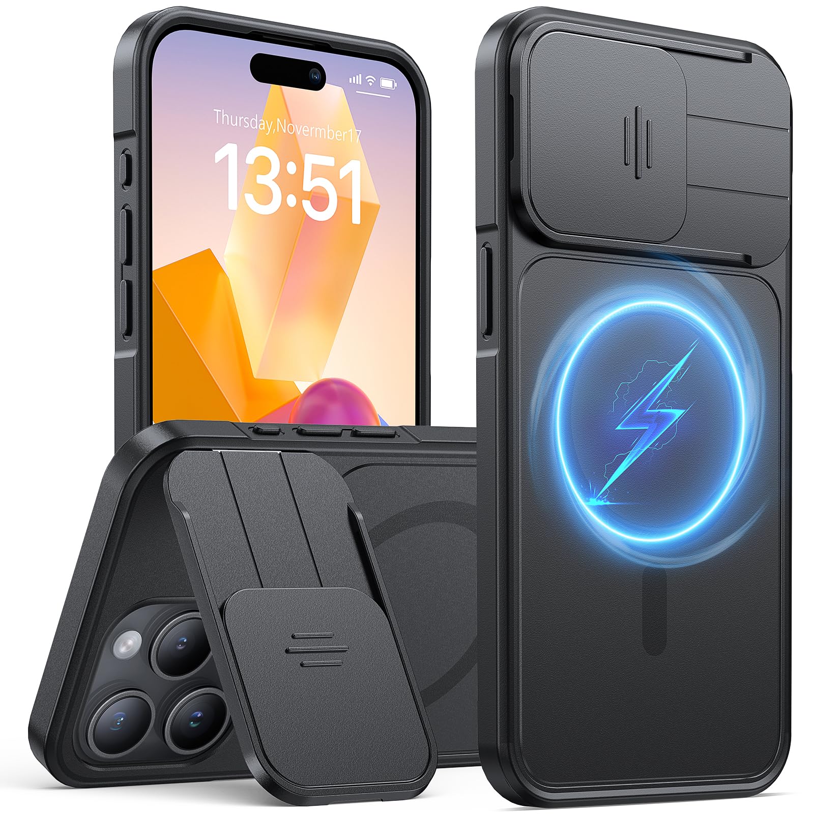 LK Heavy Duty Magnetic Phone Case for iPhone 15 Pro (6.1
