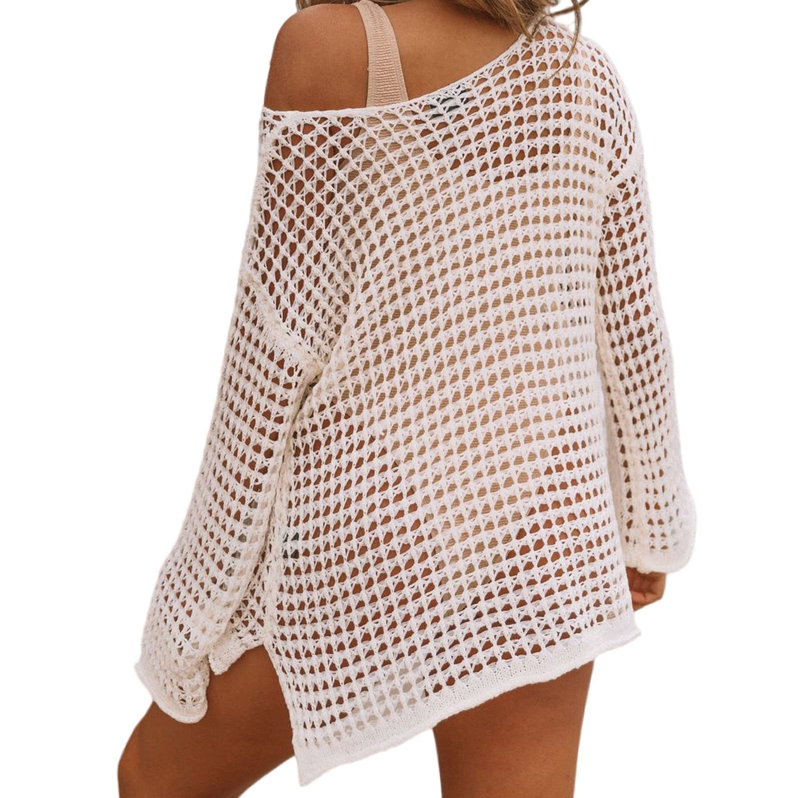 Women's Crochet Swimsuit Cover Up - Boho Beach Bikini Coverup Tunic for Pool, Vacation & Summer Outfits | Lightweight Swimwear Cover Dress for Beach Parties, Resort Wear & Tropical Getaways