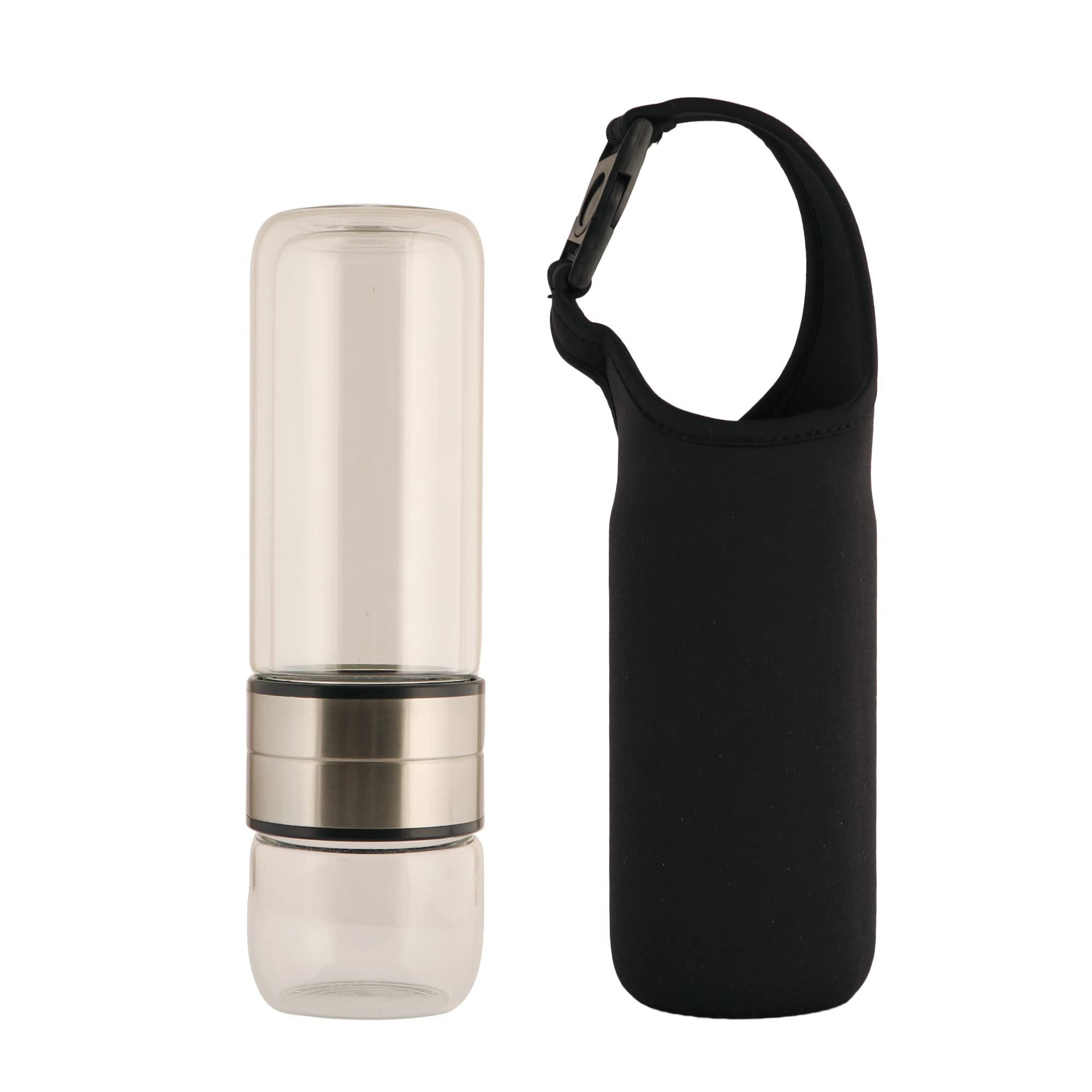 GEMHUB Crystal Water Bottle Set with Genuine Pink Jade Gemstones | Gem Infused Water for Hydration & Wellness | Perfect for Yoga, Meditation & Daily Use