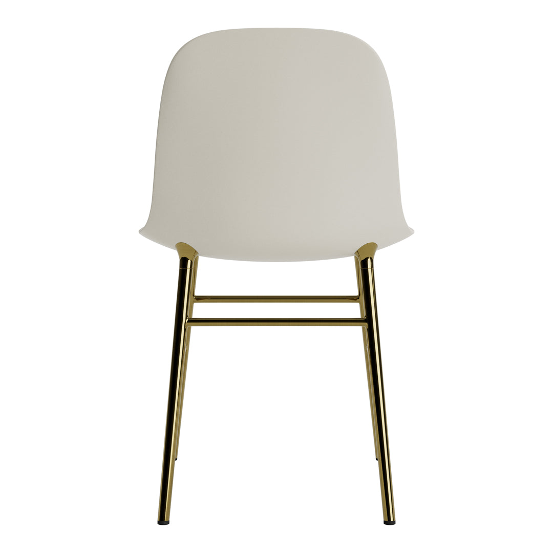 Modern Form Chair with Sturdy Metal Legs - Ergonomic Design for Home, Office & Dining Room Comfort