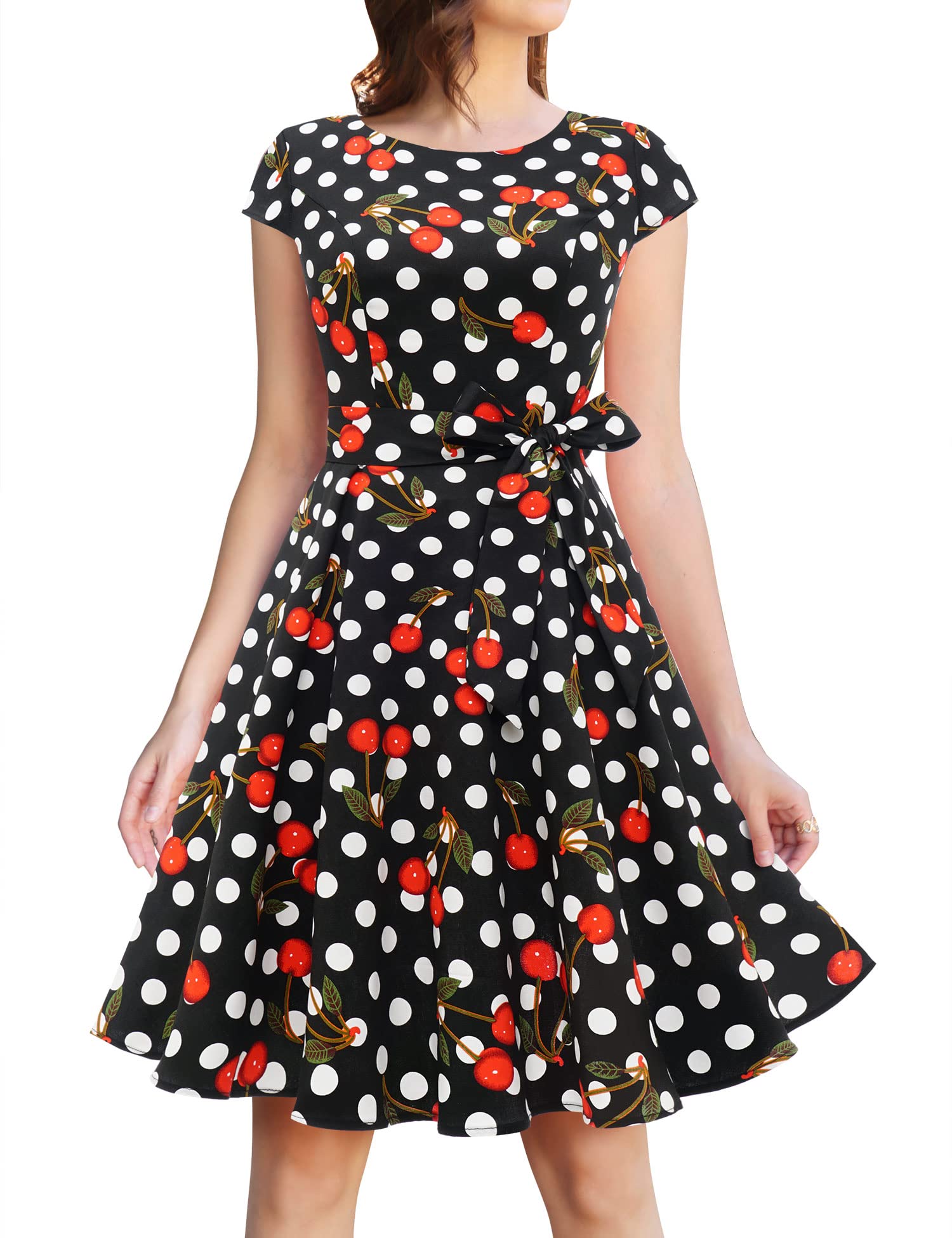 Vintage 1950s Rockabilly Prom Dress for Women - Retro Cocktail Party Dress with Puffy Skirt | Perfect for Swing Dancing, Pinup Photoshoots & 50s Themed Parties