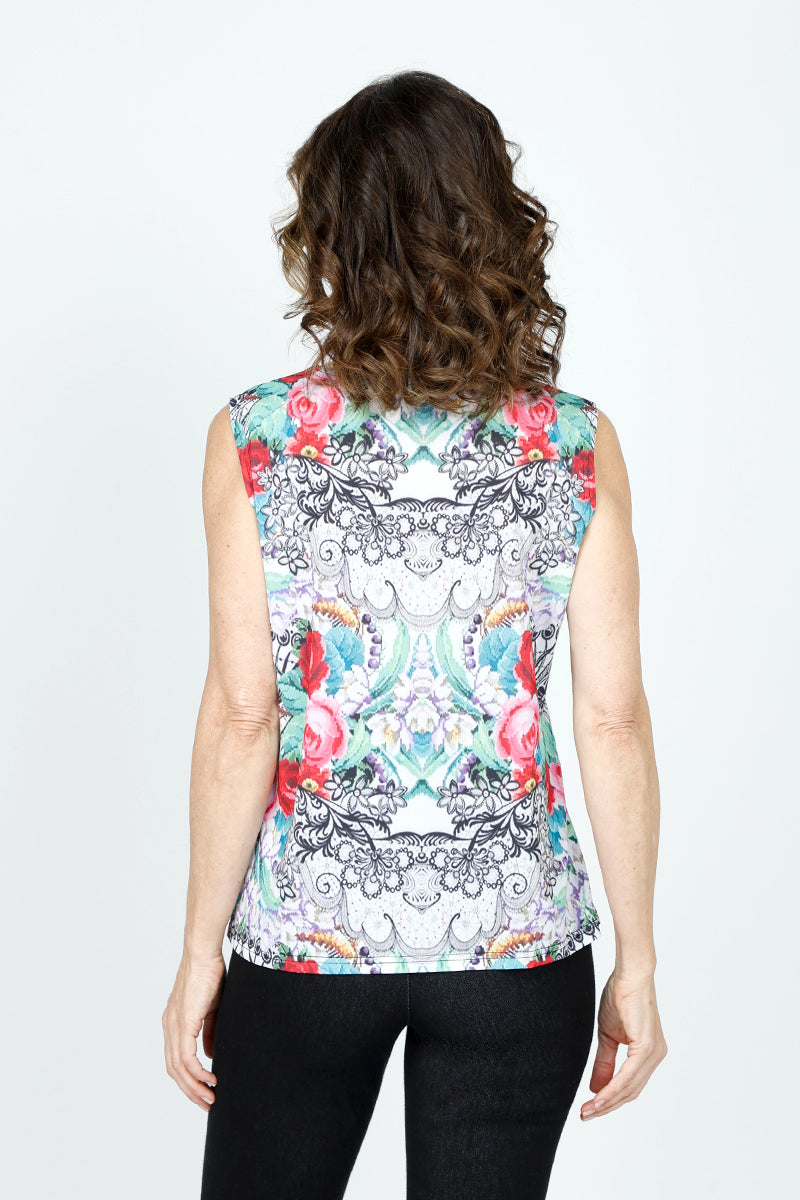 Frederique Denim Roses Twinset - Stylish Women's Matching Top and Cardigan Set | Perfect for Casual Outings, Date Nights & Office Wear