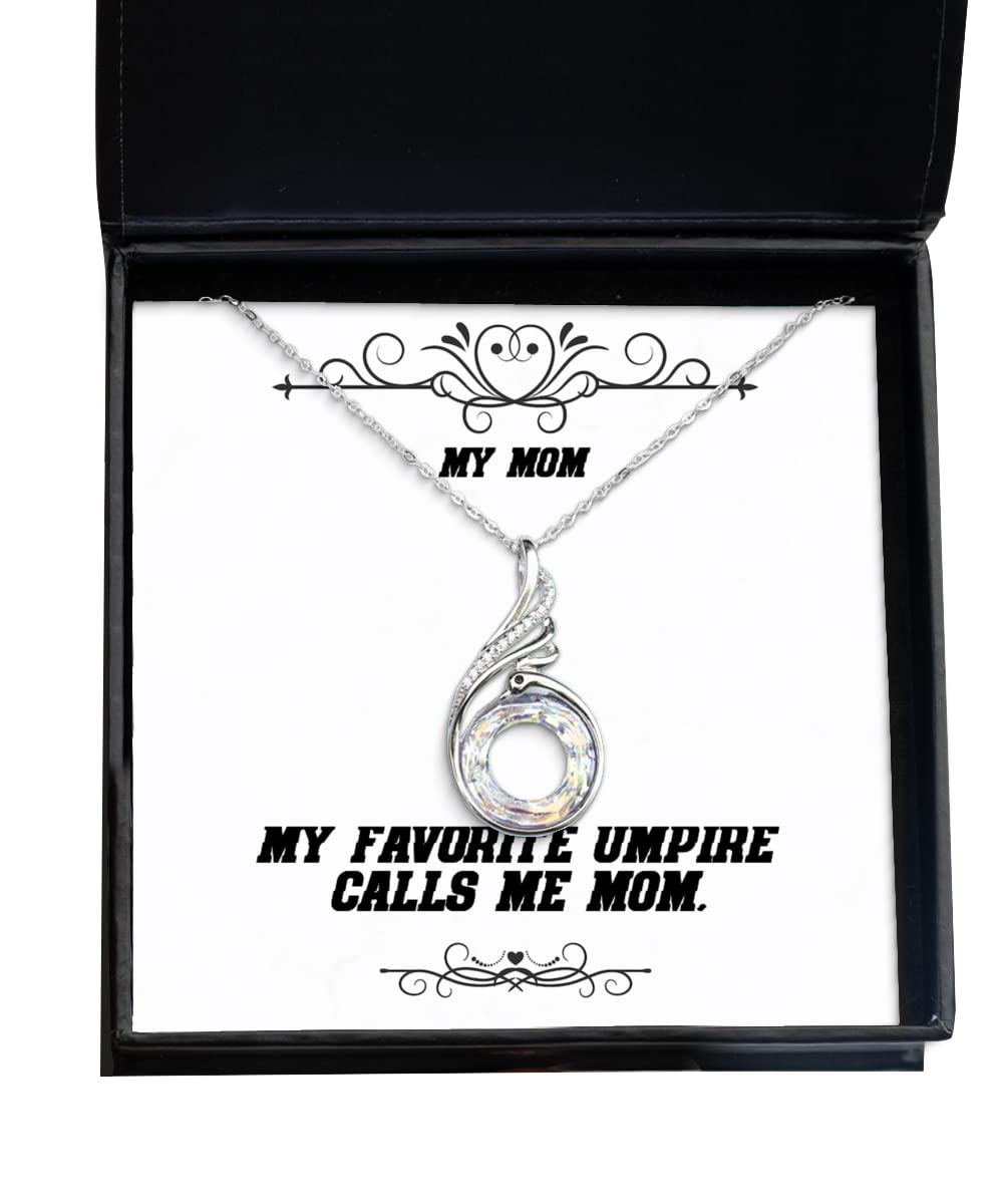 Elegant Rising Phoenix Necklace for Mom - Perfect Gift from Son or Daughter | Funny 'My Favorite Umpire Calls Me Mom' Jewelry | Birthday, Mother's Day & Christmas Present | Wear to Parties, Family Gatherings & Special Occasions