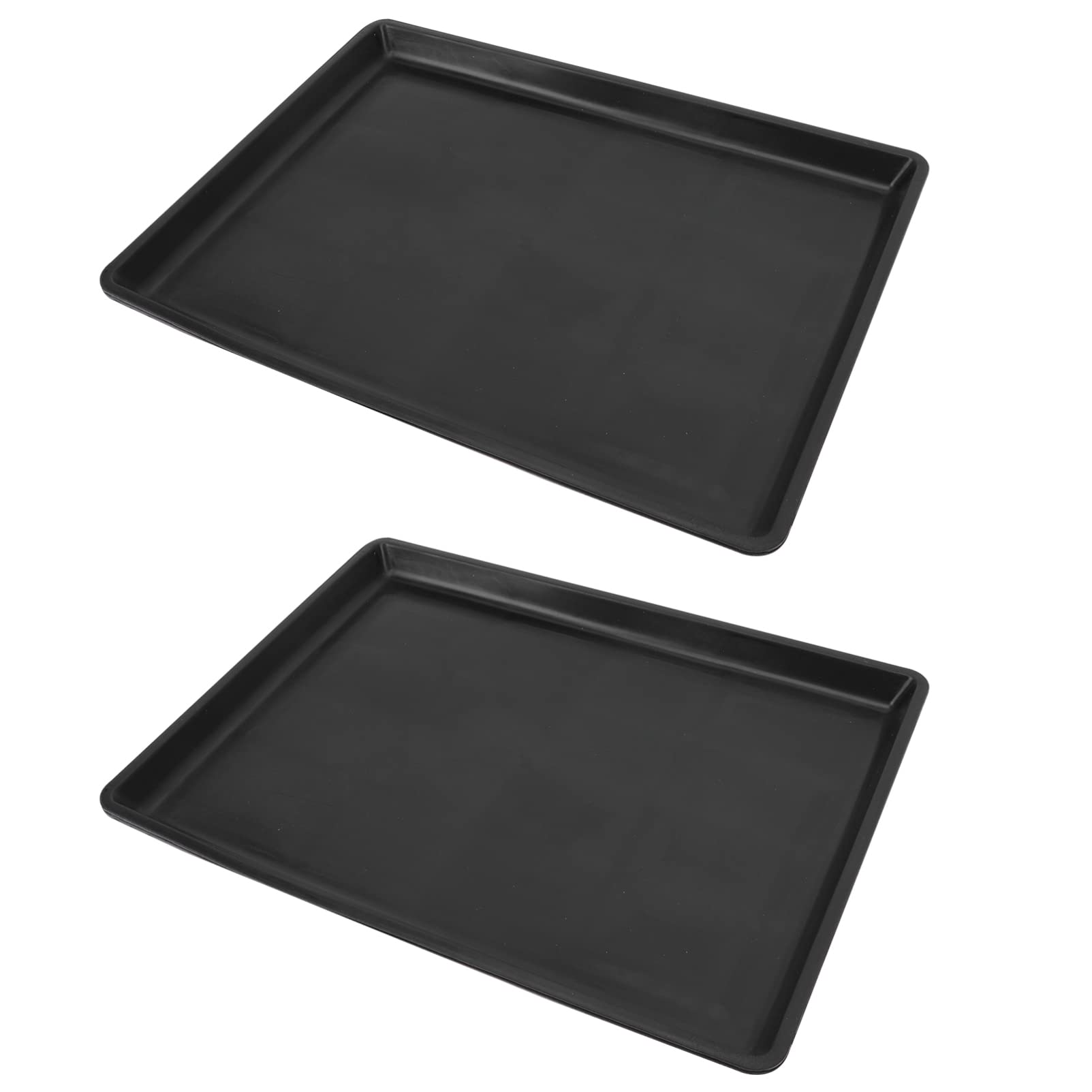 2-Pack Cabilock Pet Cage Replacement Tray - Durable Plastic Dog Crate Tray, Rabbit Potty & Flowerpot Tray - Perfect for Small Pets, Indoor Use & Easy Cleaning (Fits Most Standard Crates)