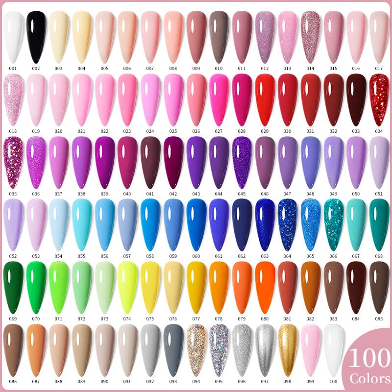 Hema Free Gel Nail Polish Set - 15ml Long Lasting Soak Off UV LED Gel Polish Kit for Manicures & Pedicures - 12 Vibrant Colors for Salon & Home Nail Art