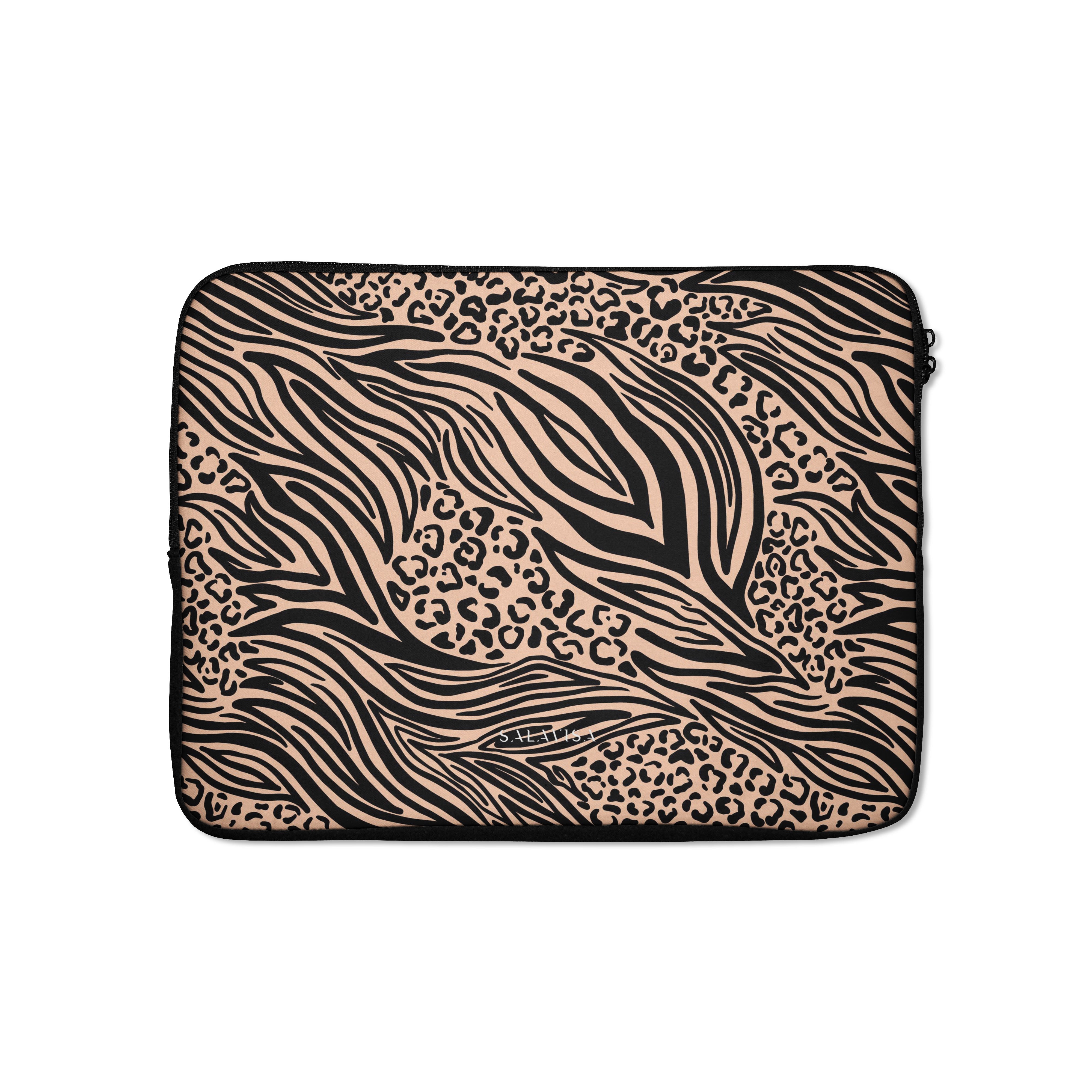 Premium Light Zebra Print Laptop Sleeve - 13-15 Inch Protective Case for MacBook Air/Pro - Stylish & Durable Computer Bag for Work, School & Travel Accessories