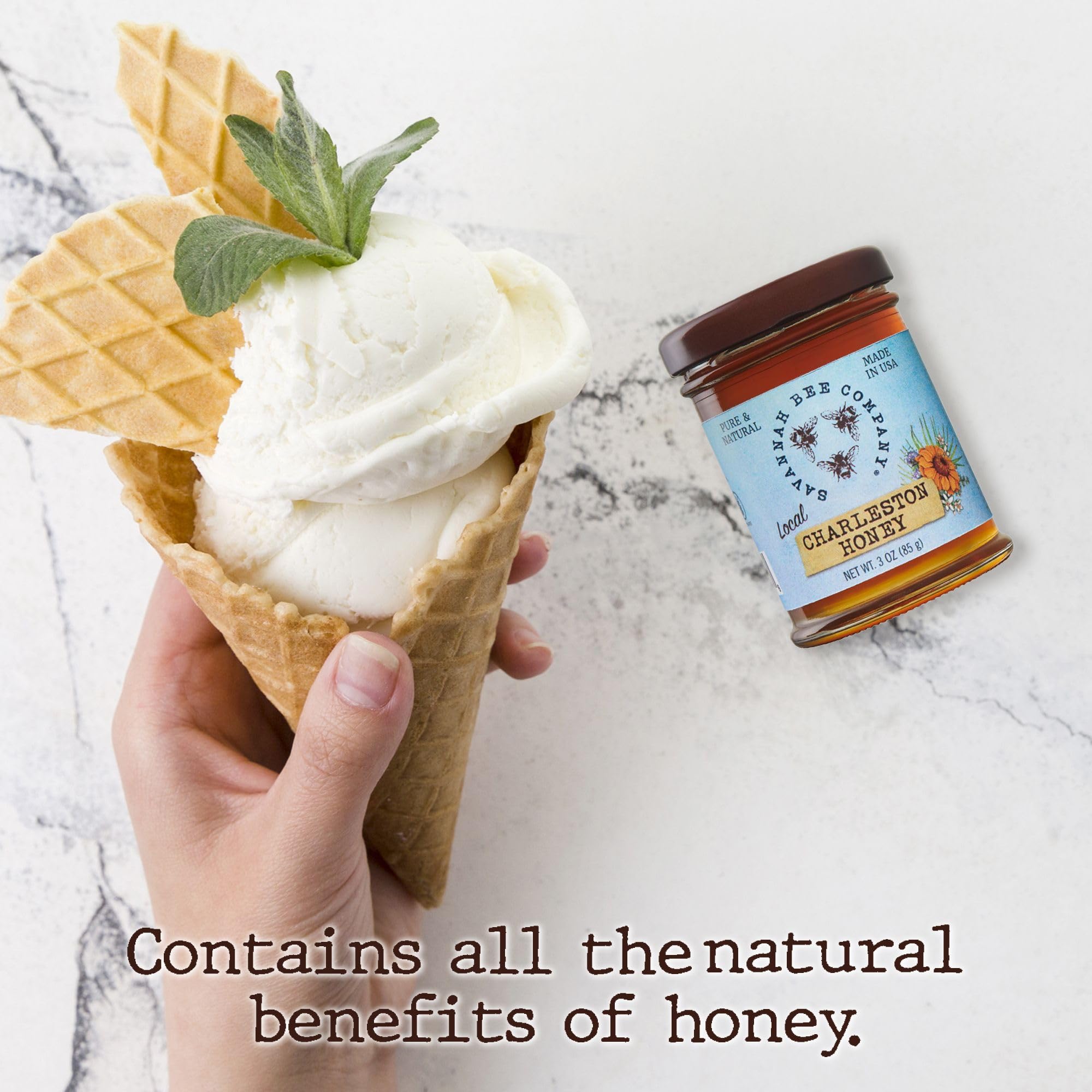 Savannah Bee Company Pure Raw Natural Honey - Unfiltered & Unprocessed | Perfect for Tea, Baking & Healthy Snacks