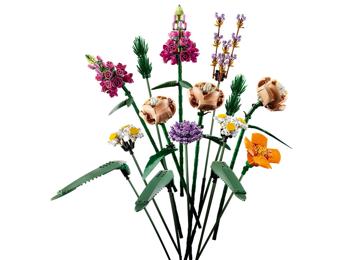 LEGO Botanical Collection Flower Bouquet Building Kit - Creative DIY Artificial Flowers for Home Decor, Gift Idea, and Relaxation - Perfect for Birthdays, Weddings, and Office Desk Decorations