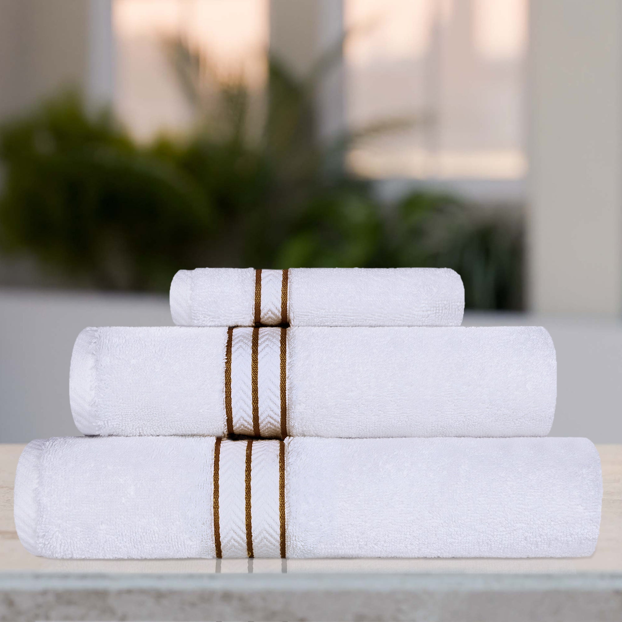 Premium Turkish Cotton Ultra Plush 3-Piece Bath Towel Set - Super Absorbent, Soft & Luxurious for Spa, Gym, Beach & Home Use