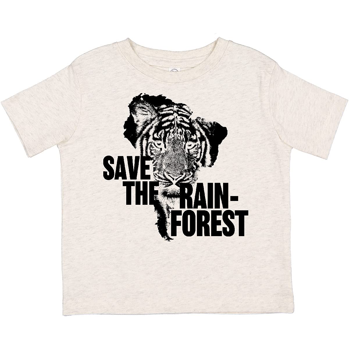Save The Rainforest Tiger with South America Toddler T-Shirt | Cute Animal Graphic Tee for Kids | Eco-Friendly Cotton Shirt for Playdates & Nature Outings