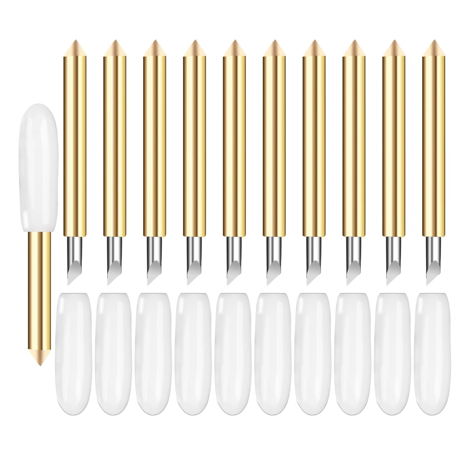 10 Pcs Premium Fine Point Blades for Cricut Maker 3/Maker/Explore 3/Explore Air 2/Air/One/Venture - Compatible Replacement Blades for Cutting Vinyl, Cardstock, Glitter, Faux Leather, Adhesive Foil & Vellum - Perfect for DIY Crafts, Scrapbooking & Home Decor Projects